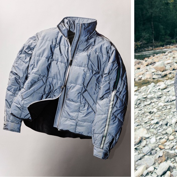 FP Movement by Free People Reflective Silver Puffer Jacket small - Picture 4 of 16